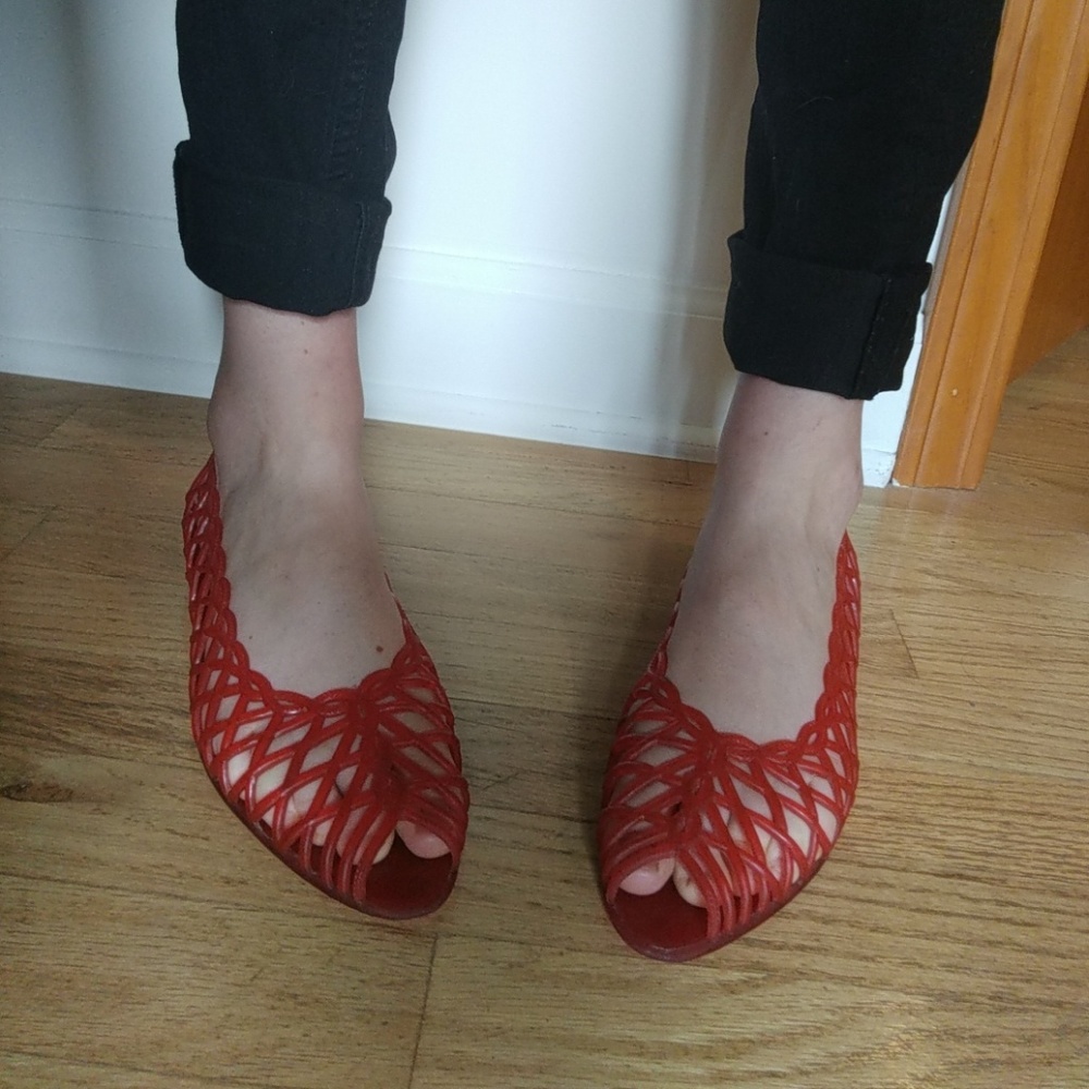 Red Jelly Shoes